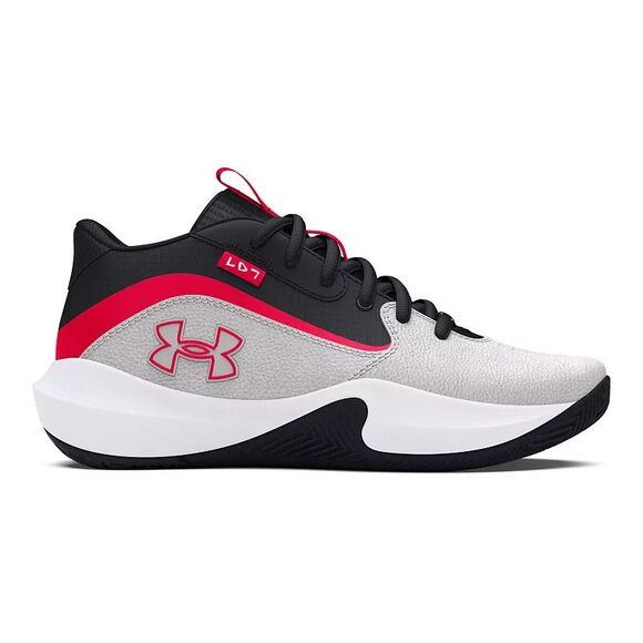 Under Armour Lockdown 7 Gray Red Basketball Shoes Sneakers Men's Size 11 - Picture 1 of 5